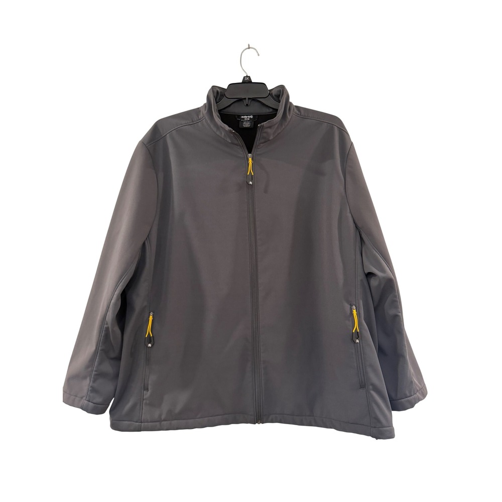 Solaris Core Adventure Gear Mens 2XB Softshell Fleece Lined Jacket Gray Full Zip